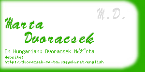marta dvoracsek business card